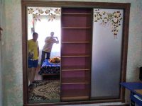 шкаф-купе на заказ зеркало пескоструй ЛДСП