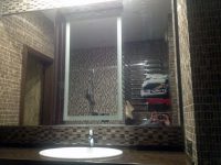 мебель для ванной на заказ МДФ глянец акриловый камень, зеркало с внутренней подсветкой