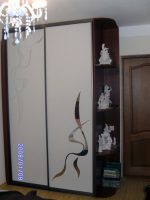 шкаф-купе на заказ зеркальный рисунок