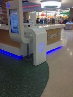 стойка ресепшн нестандартная мебель на заказ камень
